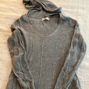 Soft knit hooded sweater